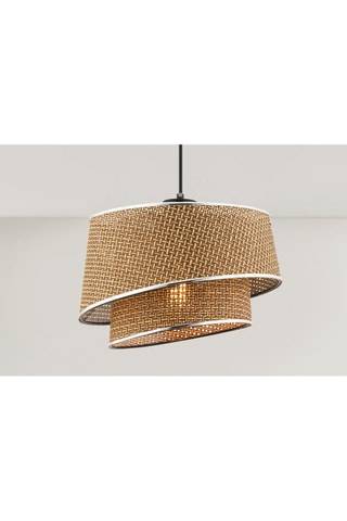 Hanglamp Barette Hazeran - Beige en Zilverkleurig - 45-60 W