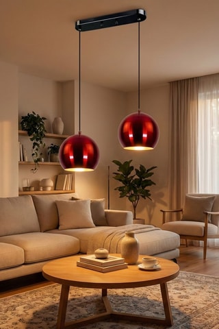 Hanglamp Orbit - Rood - 2 x 40 W