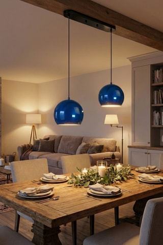 Hanglamp Orbit - Blauw - 2 x 40 W