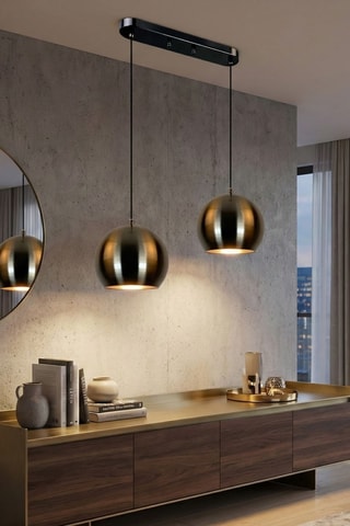 Hanglamp Orbit - Goudkleurig - 2 x 40 W