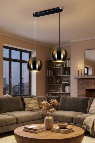 Hanglamp Orbit - Goudkleurig - 2 x 40 W