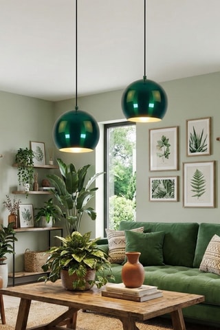 Hanglamp Orbit - Groen - 2 x 40 W