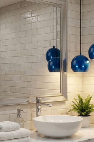 Hanglamp Orbit - Blauw - 2 x 40 W