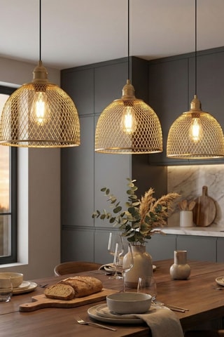 Hanglamp Berk - Goudkleurig - 40 W