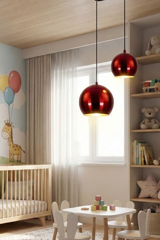 Hanglamp Orbit - Rood - 2 x 40 W