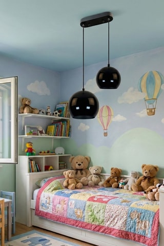 Hanglamp Orbit - Zwart - 2 x 40 W