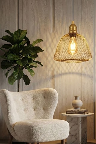 Hanglamp Berk - Goudkleurig - 40 W