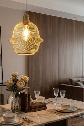 Hanglamp Berk - Goudkleurig - 40 W