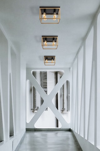 Hanglamp Kafes - Goudkleurig - 4 x 40 W