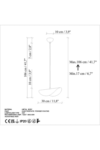 Hanglamp Eger - Turquoise - 40 W