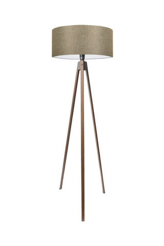 Lampadaire trépied en bois - Beige - 40 W