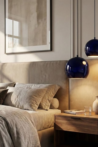 Hanglamp Orbit - Marineblauw - 2 x 40 W