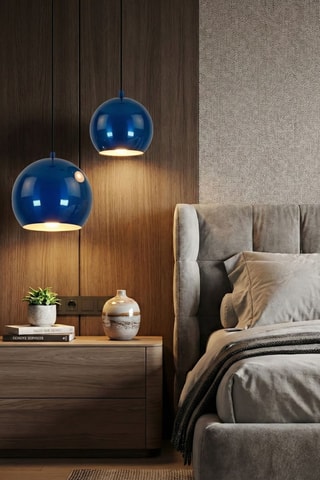 Hanglamp Orbit - Blauw - 2 x 40 W