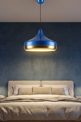 Hanglamp Yildo - Blauw - 40 W
