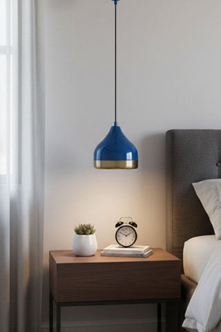 Hanglamp Yildo - Blauw - 40 W