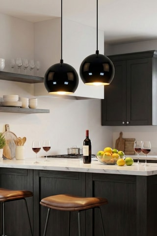 Hanglamp Orbit - Zwart - 2 x 40 W