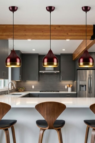 Hanglamp Yildo - Bordeauxrood - 40 W