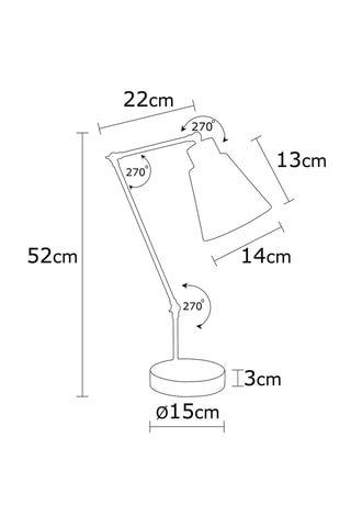 Houten Tafellamp Manavgat - Oranje - 40 W