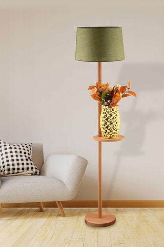 Lampadaire en bois - Marron - 40 W