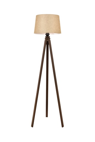 Lampadaire trépied en bois - Marron - 40 W