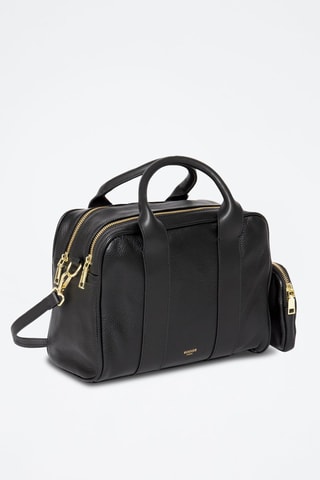 Sac à main en cuir Tofu - Noir