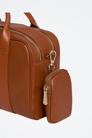 Sac à main en cuir Tofu - Marron