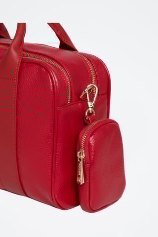 Sac à main en cuir Tofu - Rouge