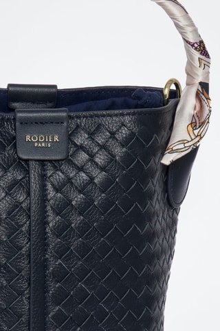 Sac seau en cuir Toundra - Bleu marine