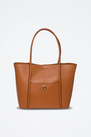 Sac porté épaule en cuir Romance - Camel