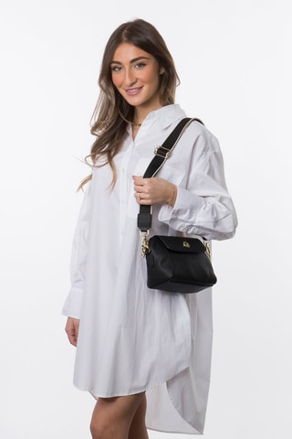 Sac bandoulière en cuir Vegas - Noir