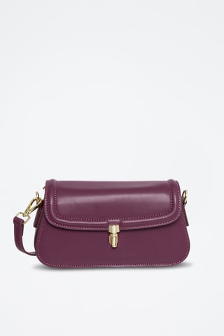 Sac bandoulière en cuir Alisier - Violet