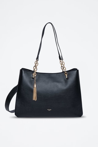 Sac porté épaule en cuir Nolian - Noir