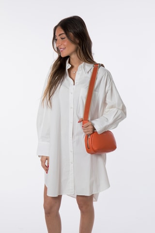 Mala a tiracolo em couro Tempête - Laranja