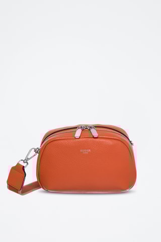 Mala a tiracolo em couro Tempête - Laranja