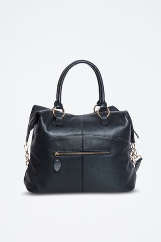 Sac porté épaule en cuir Africa - Noir