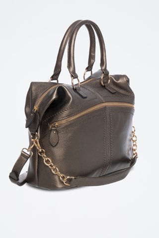 Sac porté épaule en cuir Africa - Marron