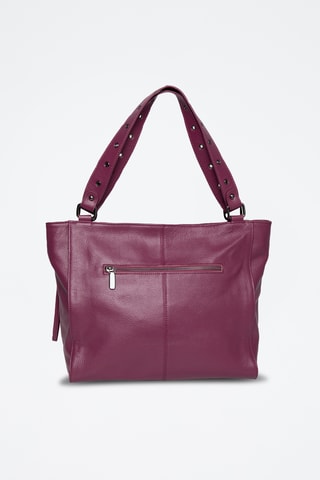 Sac porté épaule en cuir Valois - Violet