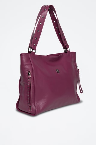 Sac porté épaule en cuir Valois - Violet