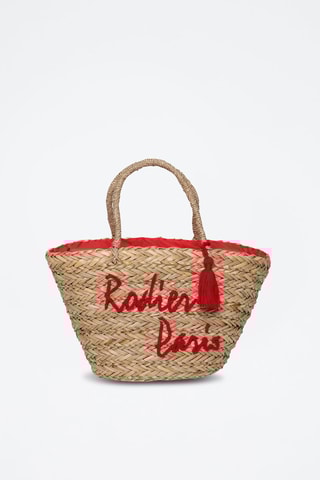 Mala shopper Playa - Bege e vermelho