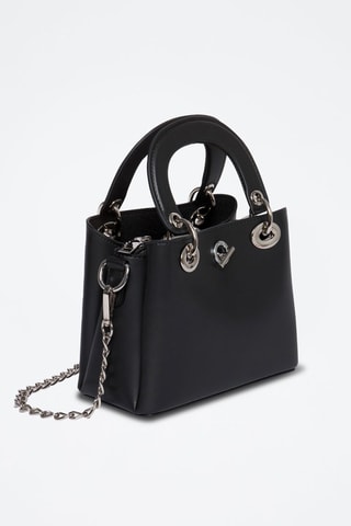 Sac à main en croûte de cuir Crepuscule - Noir