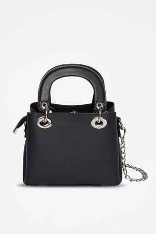 Sac à main en croûte de cuir Crepuscule - Noir