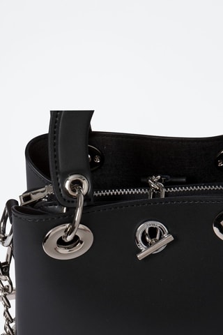 Sac à main en croûte de cuir Crepuscule - Noir