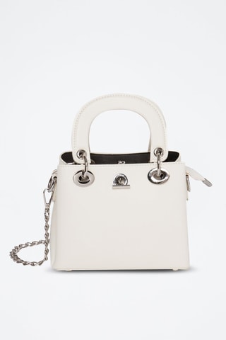 Sac à main en croûte de cuir Crepuscule - Blanc