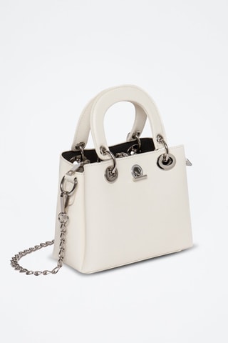 Sac à main en croûte de cuir Crepuscule - Blanc