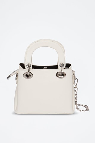 Sac à main en croûte de cuir Crepuscule - Blanc