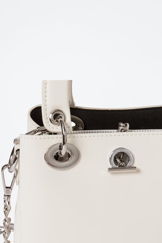 Sac à main en croûte de cuir Crepuscule - Blanc