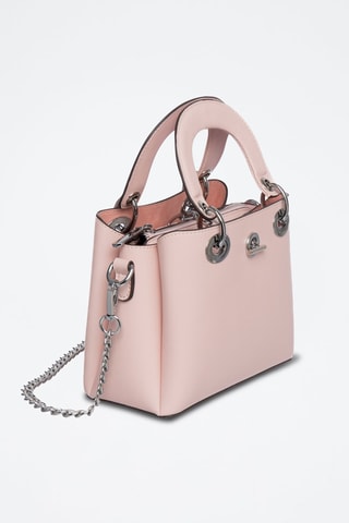 Sac à main en croûte de cuir Crepuscule - Rose clair