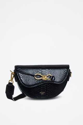 Mala a tiracolo de couro Reglisse - Preto - Dourado e preto