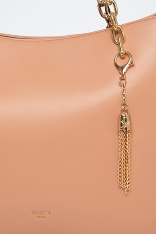 Sac porté épaule en cuir Nolian - Marron clair