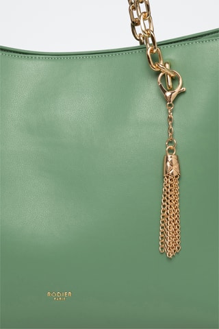 Mala de ombro em couro Nolian - Preto - Verde